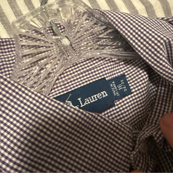 Ralph Lauren Men's Slim Striped Button-Down Shirt in Navy and White - Picture 3 of 4